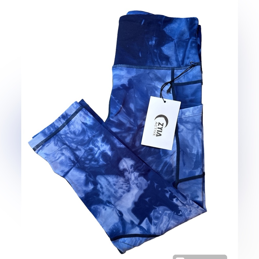 ZYIA Navy Hendrix Pocket Light n Tight Hi-Rise Capri 20” (6-8) NWT 1880 - Picture 11 of 13
